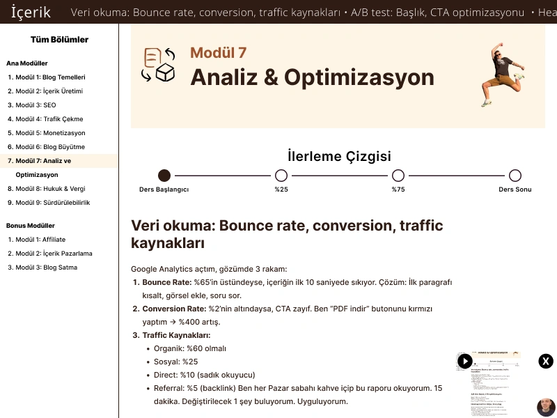 Analiz & Optimizasyon - A/B test ve heatmap