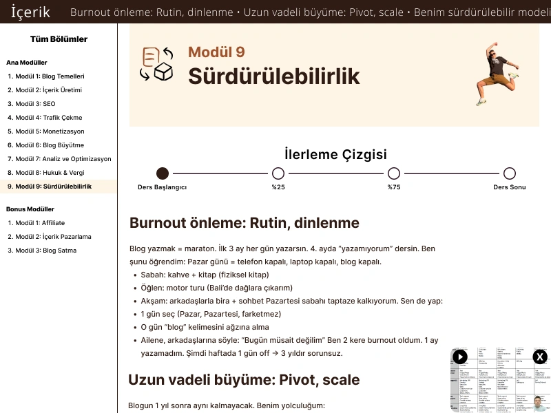 Sürdürülebilirlik - Burnout önleme
